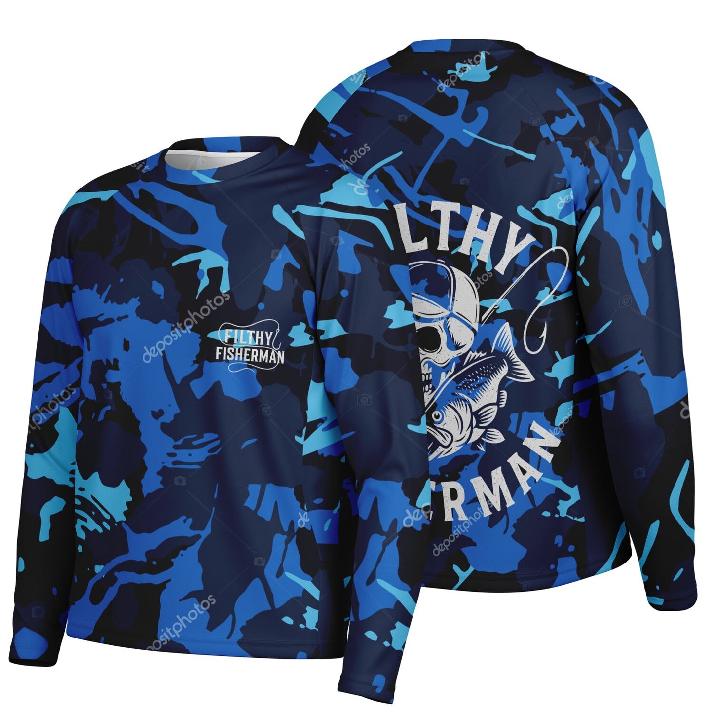 Men's Long Sleeve Performance Shirt - AOP